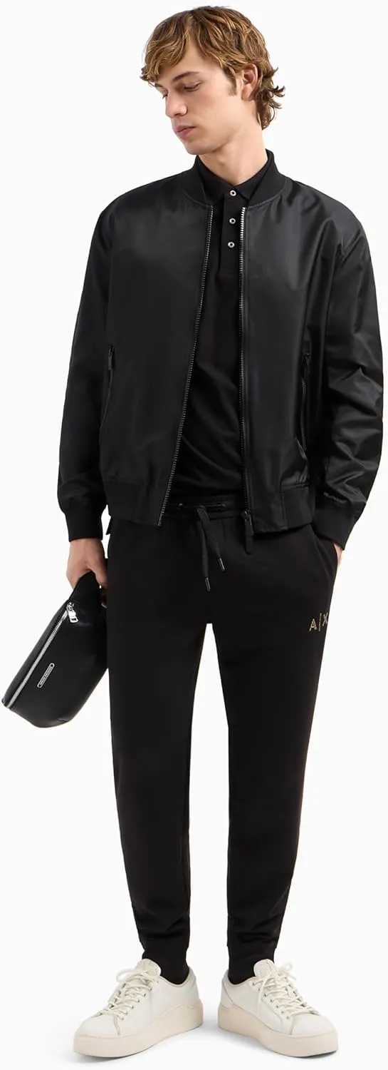 Armani Exchange Men's A|x Black and Gold Polo