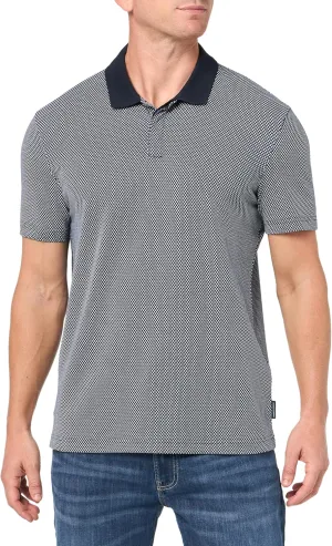 Armani Exchange Men's Regular Fit Printed All Over Pique Polo