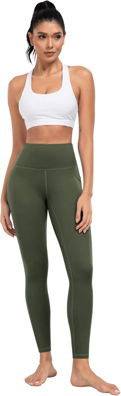 ATHVOTAR Leggings with Pockets for Women, 7 Packs High Waisted Workout Tummy Control Yoga Pants