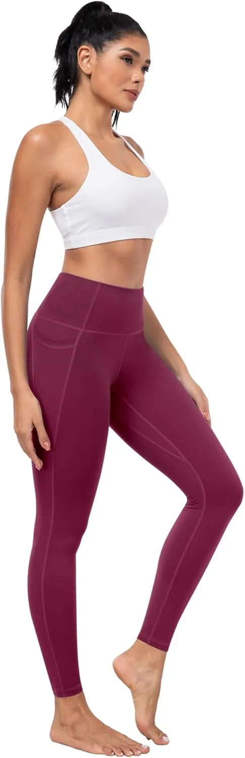 ATHVOTAR Leggings with Pockets for Women, 7 Packs High Waisted Workout Tummy Control Yoga Pants