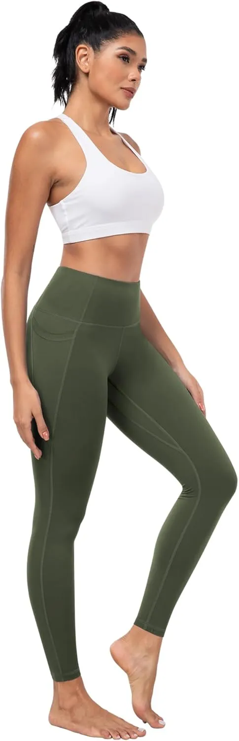 ATHVOTAR Leggings with Pockets for Women, 7 Packs High Waisted Workout Tummy Control Yoga Pants