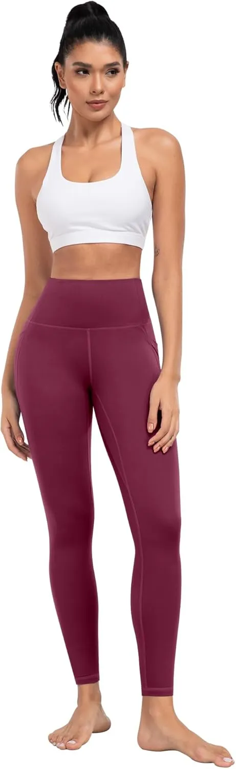 ATHVOTAR Leggings with Pockets for Women, 7 Packs High Waisted Workout Tummy Control Yoga Pants