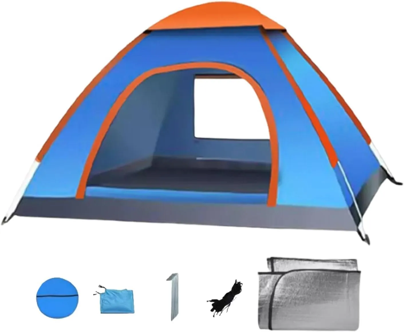 Automatic Pop-up Tent,Polyester Fabric Instant Tent,Automatic Tent with Carbon Fiber Pole,Heavy Duty Family Camping 200 X 150 X 110 Cm for Outdoor,Camping