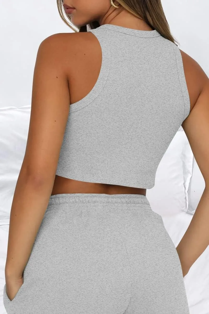 AUTOMET Womens 2 Piece Shorts Lounge Sets Two Piece Summer Workout Outfits Beach Vacation Trendy 2025 Clothes