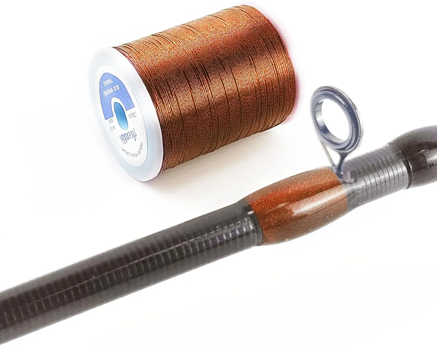 Aventik Fishing Rod Wrapping Thread for Rod Guide Buliding, 2/4/8PCS 100Yds/Spool 500D Nylon Threads Tip Guide Eyelet Winding Line Broken Fishing Pole Repair Kits