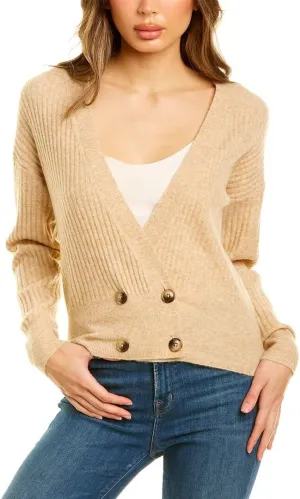 Bailey44 Womens Molly Wool-Blend Sweater, L, Brown