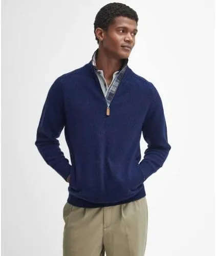 Barbour Men's Talder Half-Zip Jumper, Classic Navy
