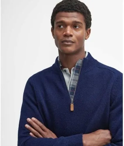 Barbour Men's Talder Half-Zip Jumper, Classic Navy