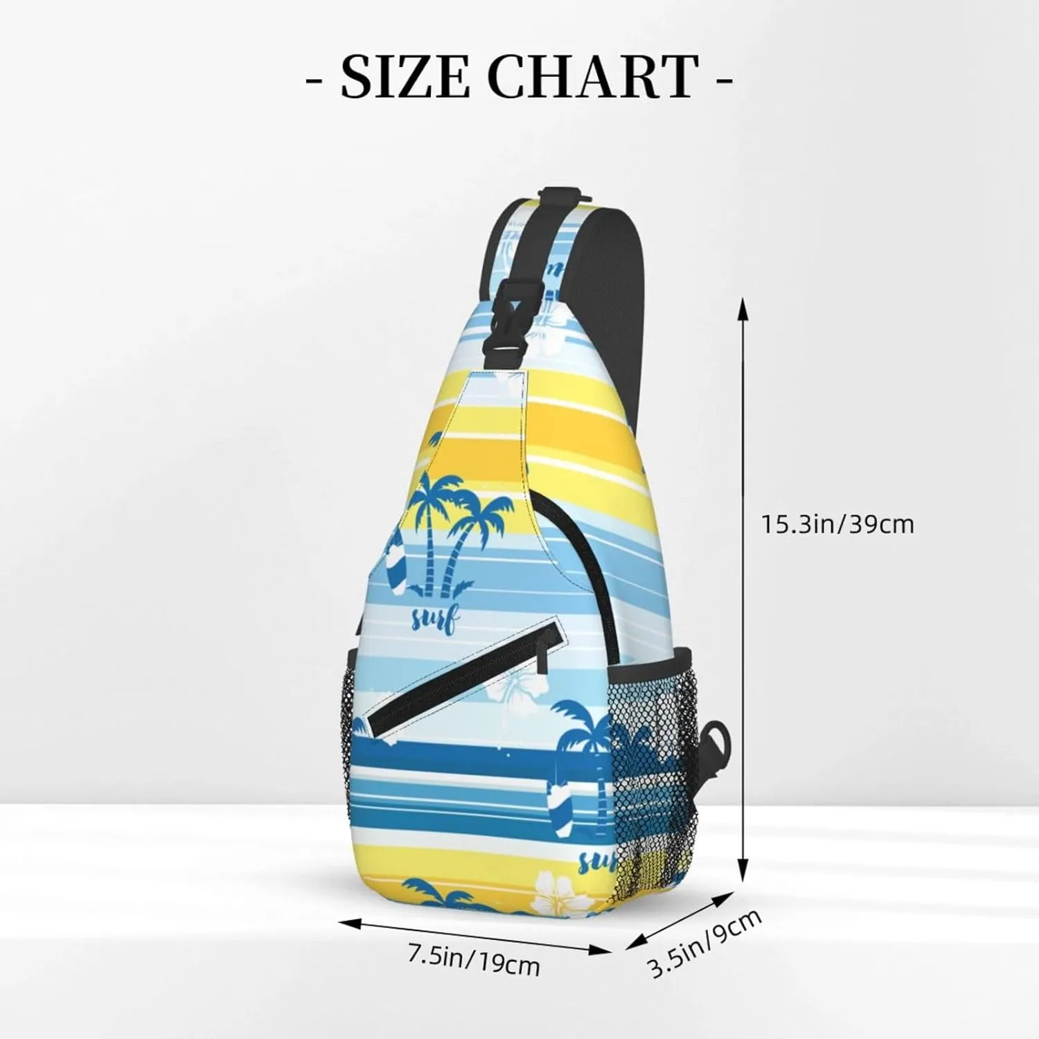 Basketball American Flag Crossbody Bag Adjustable Sling Bag Casual Chest Bags Travel Shoulder Backpack