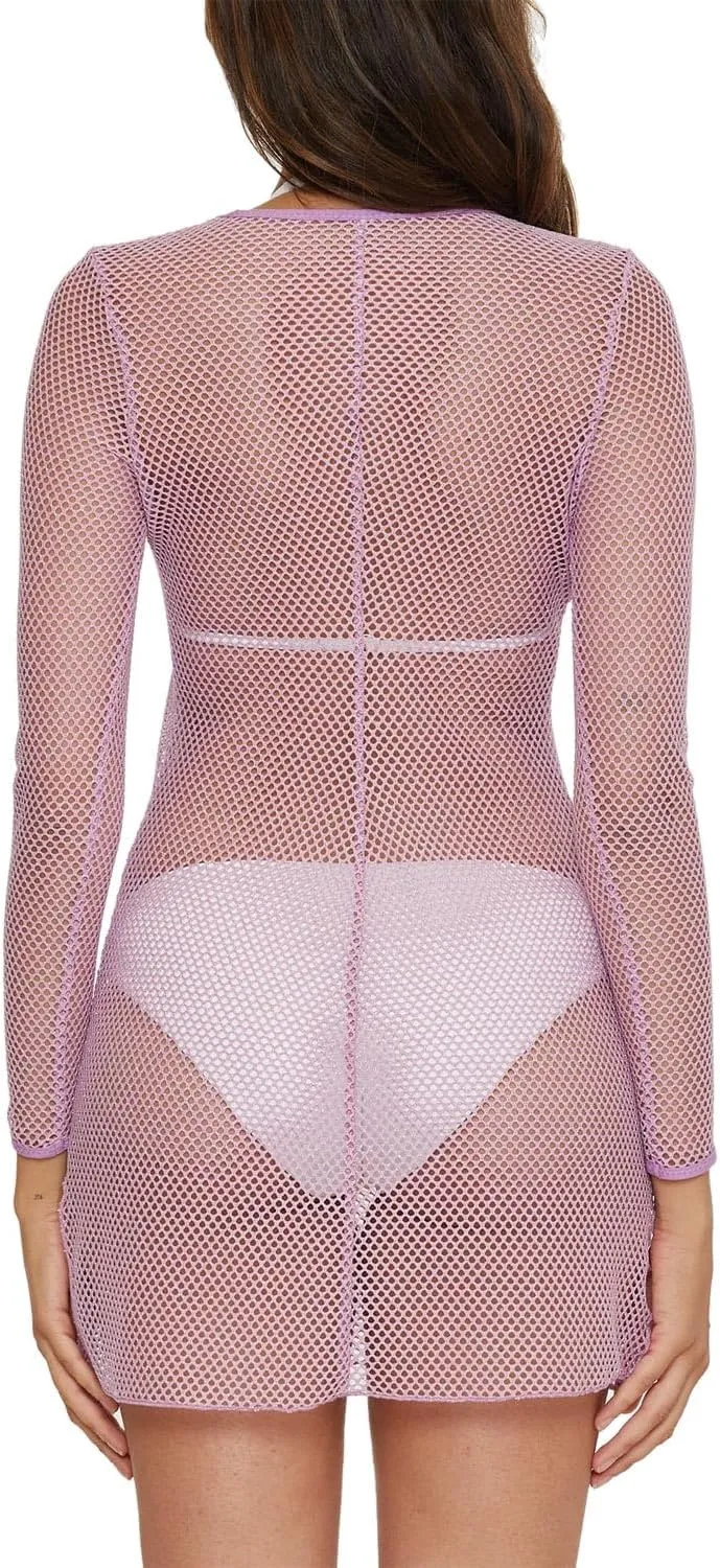 BECCA Network - Women's Scoop Dress, Casual, Pull On, Sheer, Beach Cover Ups for Women