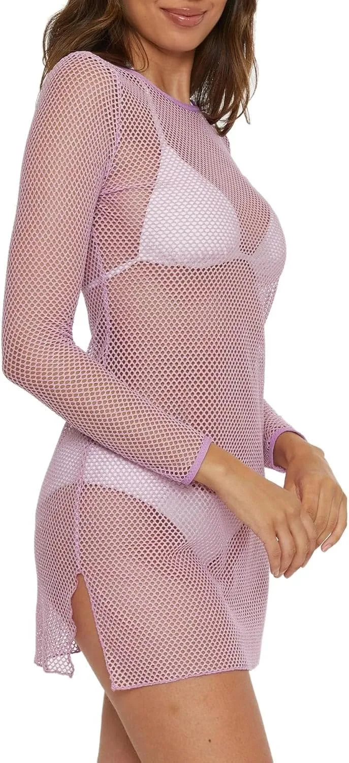 BECCA Network - Women's Scoop Dress, Casual, Pull On, Sheer, Beach Cover Ups for Women