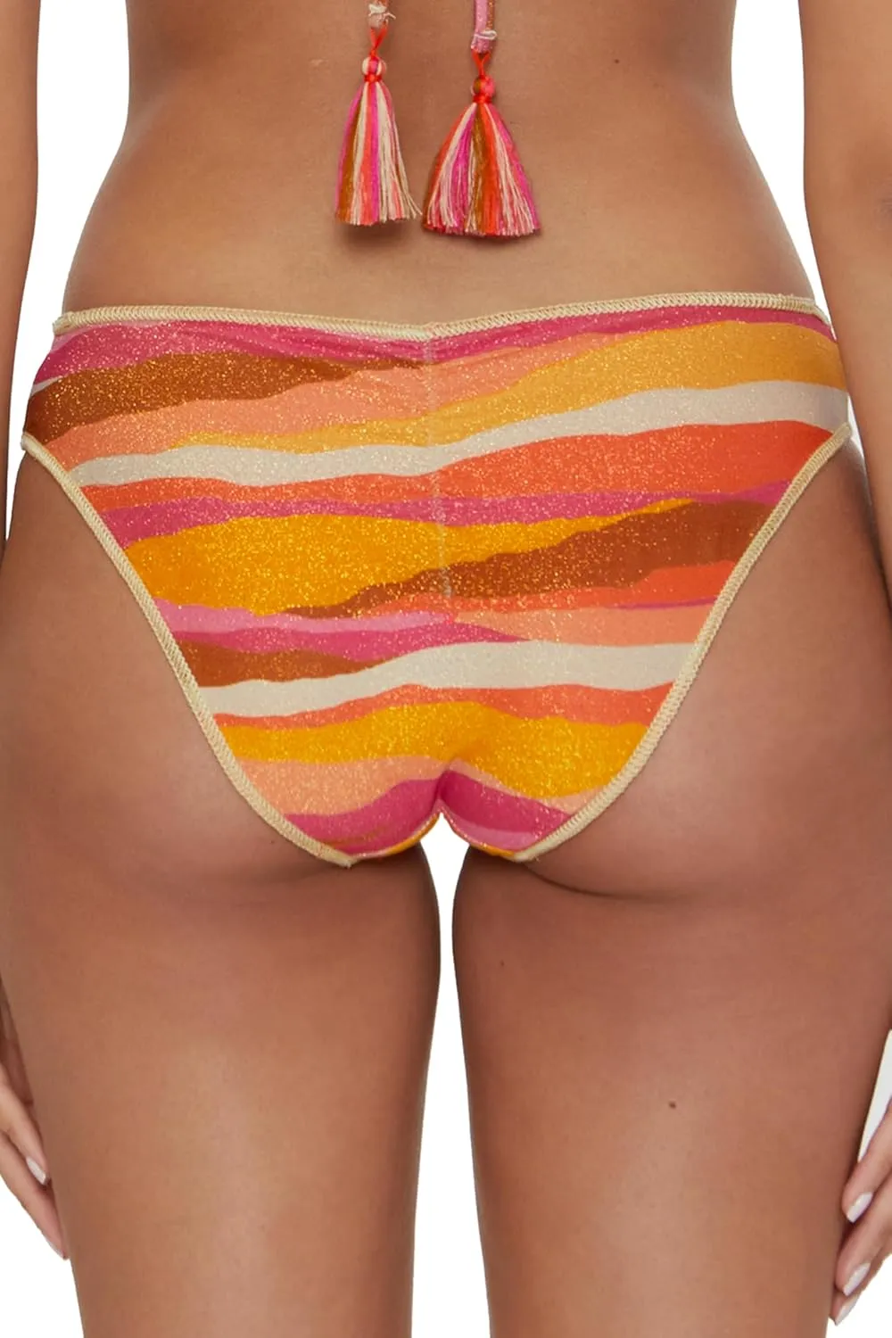BECCA Women's Canyon Sunset Adela Bikini Bottom, Cheeky Coverage, Swimwear Separates