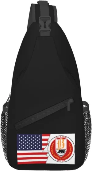 Beebe Seal And America Crossbody Bags For Women Men Chest Backpack Gym Shoulder Bag Travel Outdoor Sports Casual Crossbody Bags