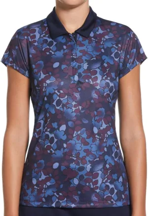 Ben Hogan Women's Cap Sleeve Floral Printed Polo