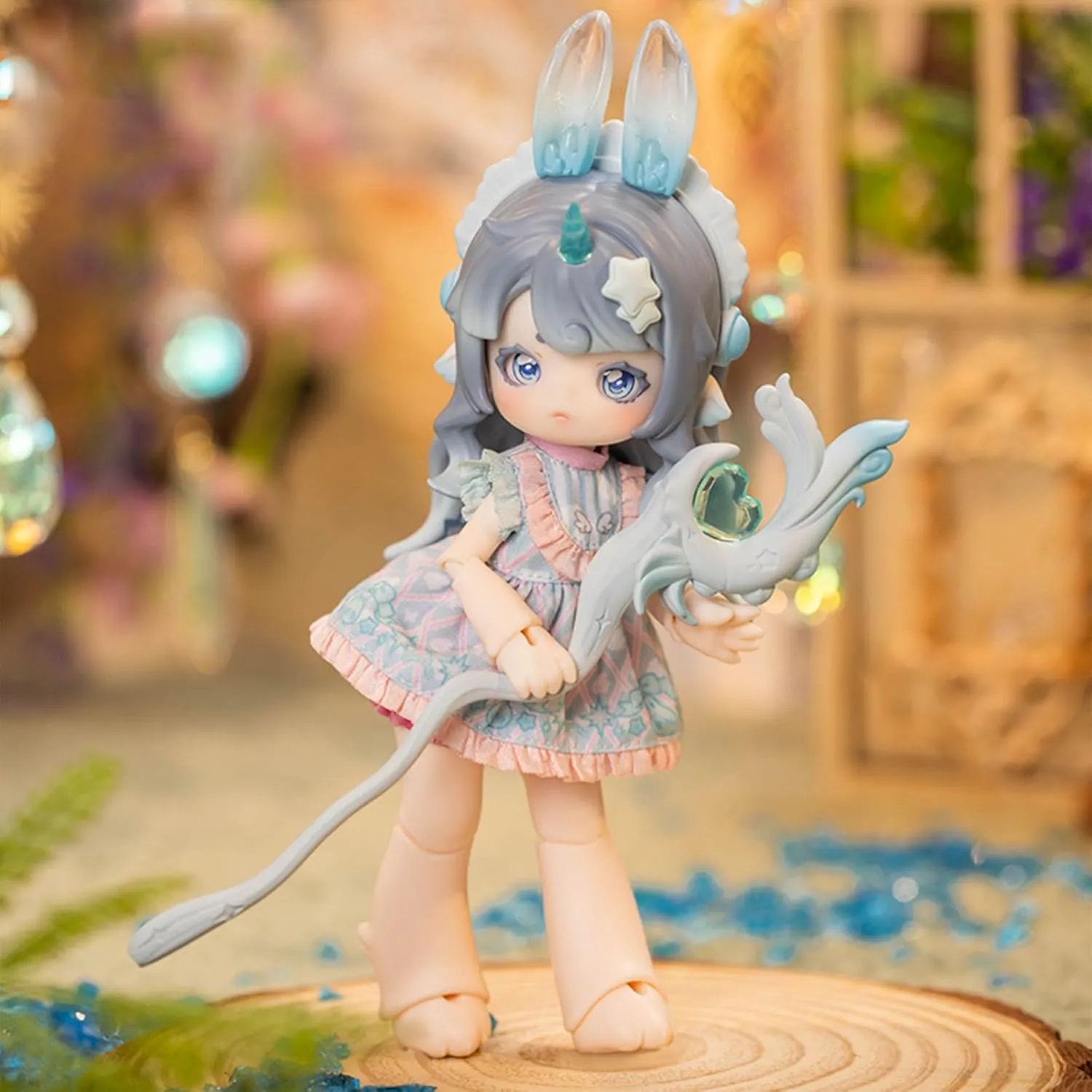 BJD Doll Blind Box with Outdoor Bag for Display,BJD Doll with Keychian Bag for Backpack,Cute 1/12 BJD Doll Collectable Dress Up Doll for Girls Birthday Party Gift (Beast Magic-1pack)