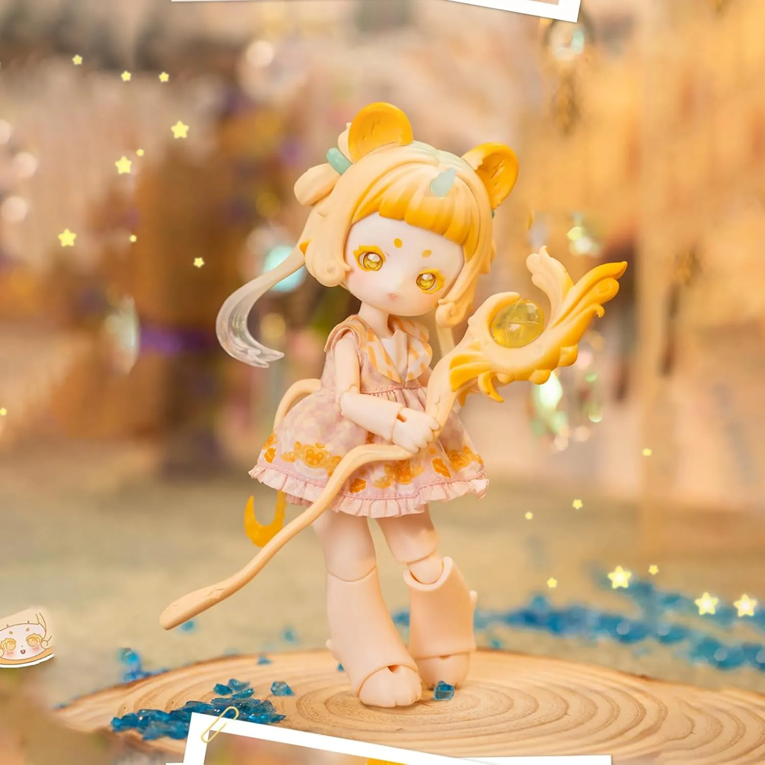BJD Doll Blind Box with Outdoor Bag for Display,BJD Doll with Keychian Bag for Backpack,Cute 1/12 BJD Doll Collectable Dress Up Doll for Girls Birthday Party Gift (Beast Magic-1pack)