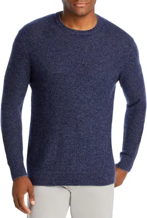 Bloomingdale's The Mens Store Wool & Cashmere Crewneck Sweater Large Navy