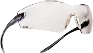 Bollé Safety 253-CB-40040 Cobra Safety Eyewear with Rimless Frame and Clear HD Hydrophobic Lens, 180-Pair