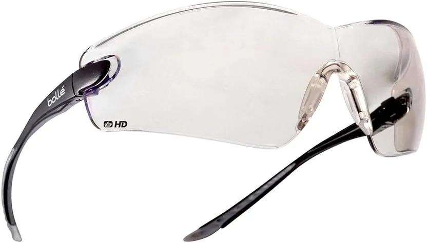 Bollé Safety 253-CB-40040 Cobra Safety Eyewear with Rimless Frame and Clear HD Hydrophobic Lens, 180-Pair