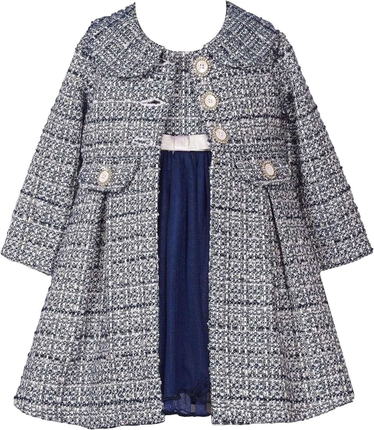 Bonnie Jean Girls 12M-6X Special Occasion Spring Easter Dress Coat Set