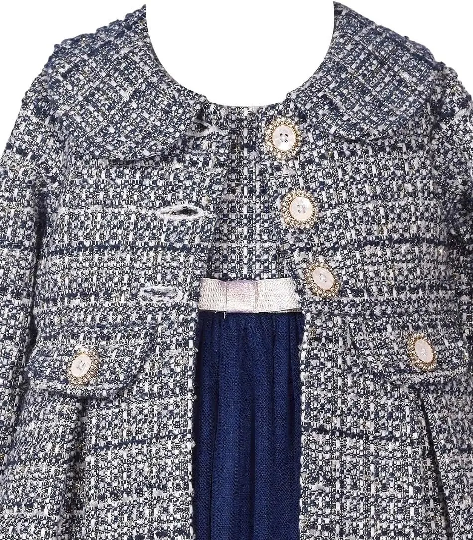 Bonnie Jean Girls 12M-6X Special Occasion Spring Easter Dress Coat Set
