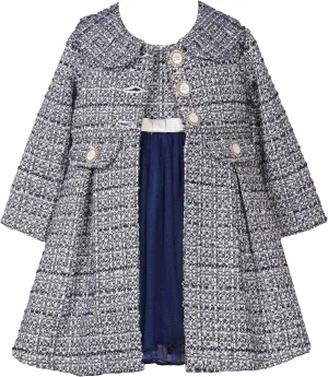 Bonnie Jean Girls 12M-6X Special Occasion Spring Easter Dress Coat Set