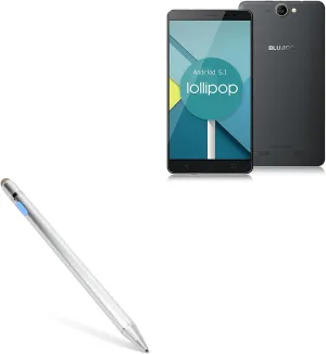 BoxWave Stylus Pen Compatible with Bluboo X550 - AccuPoint Active Stylus, Electronic Stylus with Ultra Fine Tip - Metallic Silver