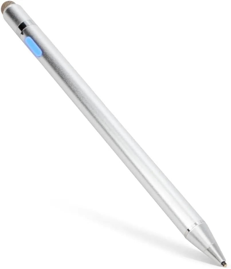 BoxWave Stylus Pen Compatible with Cisco Webex Desk - AccuPoint Active Stylus, Electronic Stylus with Ultra Fine Tip - Metallic Silver