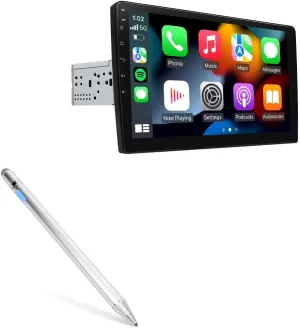 BoxWave Stylus Pen Compatible with Eonon MIN SE Plus - AccuPoint Active Stylus, Electronic Stylus with Ultra Fine Tip - Metallic Silver