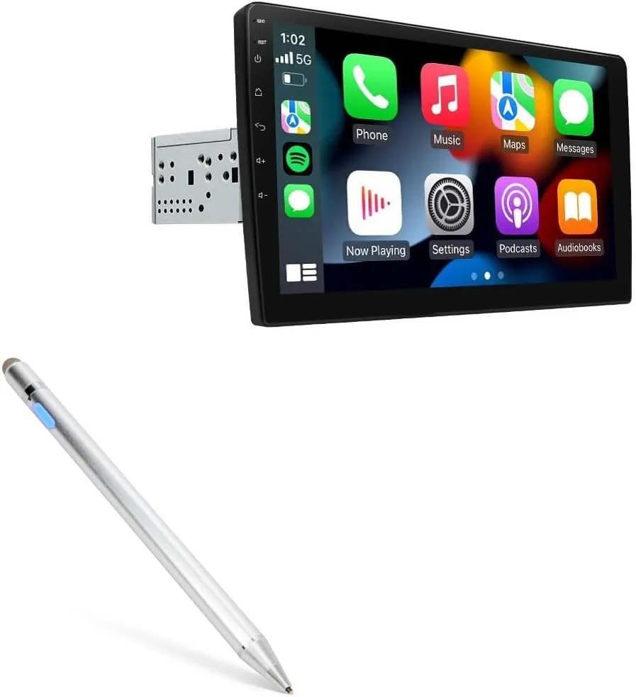 BoxWave Stylus Pen Compatible with Eonon MIN SE Plus - AccuPoint Active Stylus, Electronic Stylus with Ultra Fine Tip - Metallic Silver