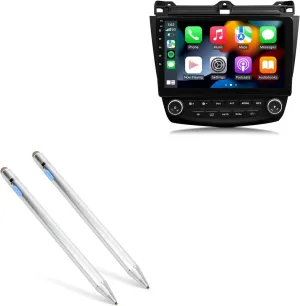BoxWave Stylus Pen Compatible with Eonon Q76PRO - AccuPoint Active Stylus (2-Pack), Electronic Stylus with Ultra Fine Tip - Metallic Silver