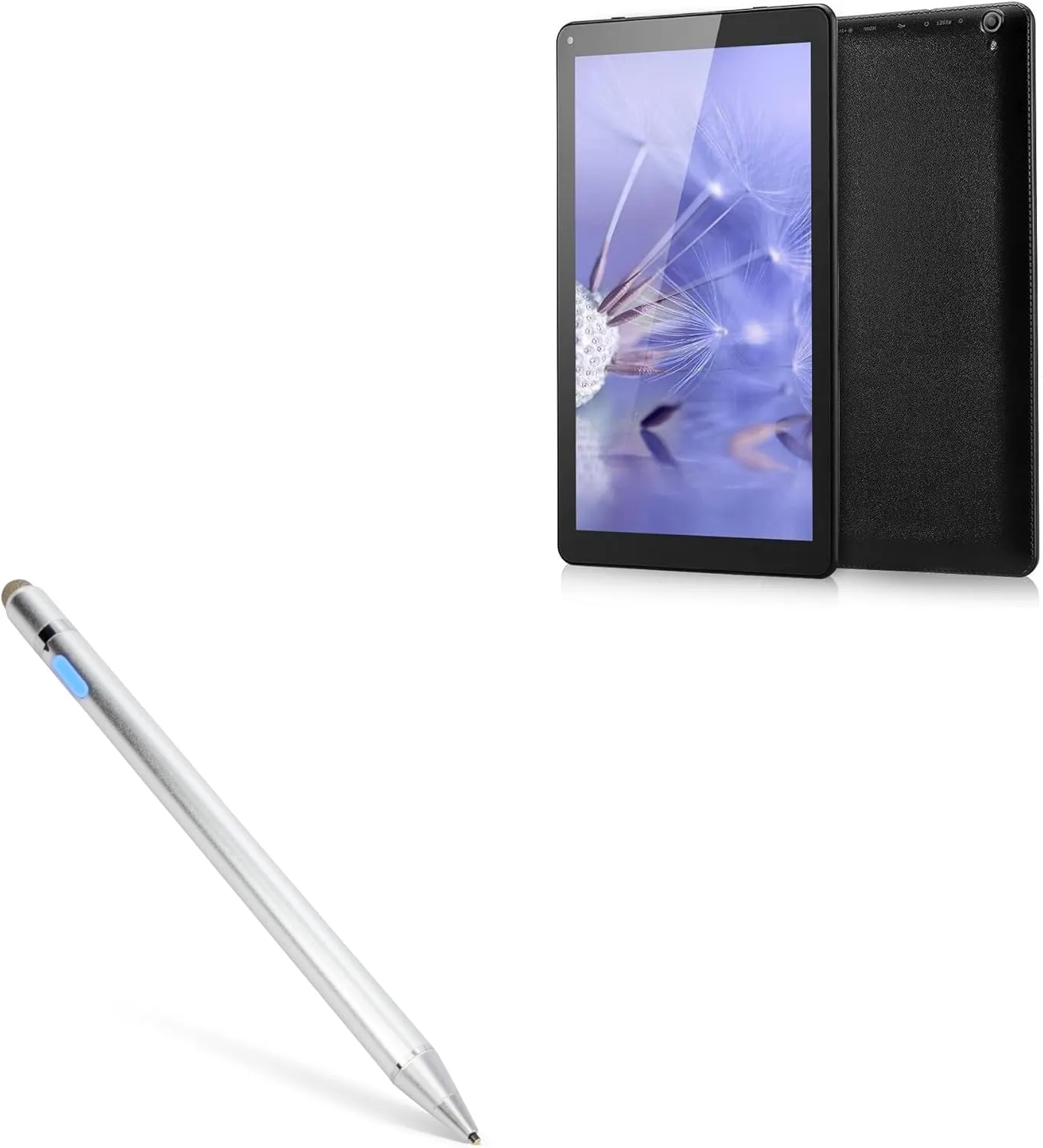 BoxWave Stylus Pen Compatible with Excelvan BT-1009B - AccuPoint Active Stylus, Electronic Stylus with Ultra Fine Tip - Metallic Silver