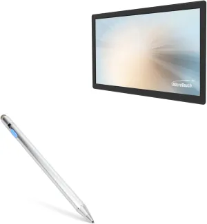 BoxWave Stylus Pen Compatible with Microtouch OF-240P-A1 (23.8 in) - AccuPoint Active Stylus, Electronic Stylus with Ultra Fine Tip - Metallic Silver