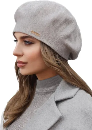 Braxton Beret - Warm Lined Wool Angora Knit Berets - French Paris Hat for Women