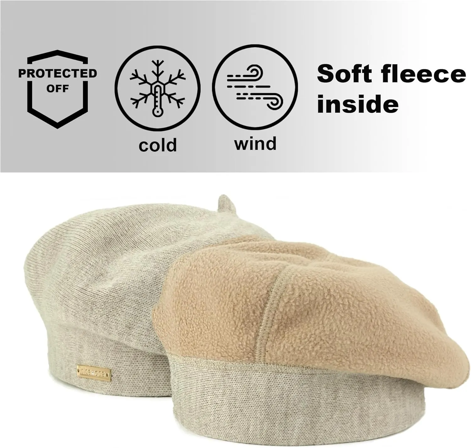 Braxton Beret - Warm Lined Wool Angora Knit Berets - French Paris Hat for Women