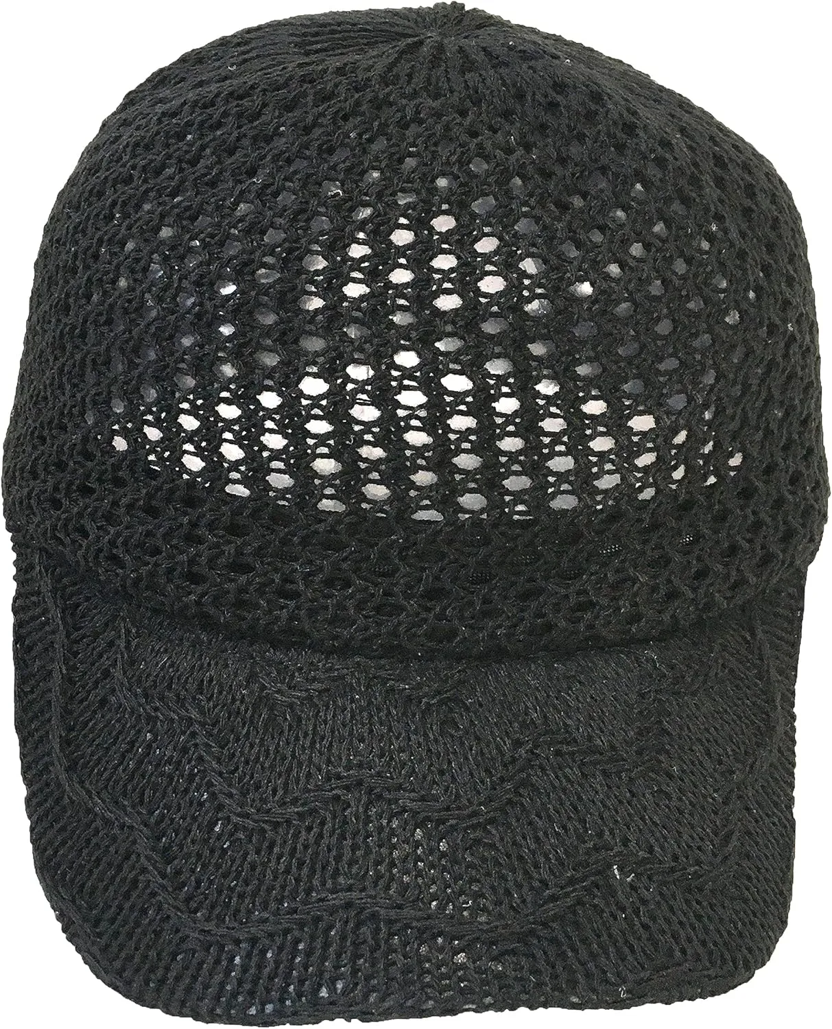 Breezy Crocheted Open Weave Baseball Cap