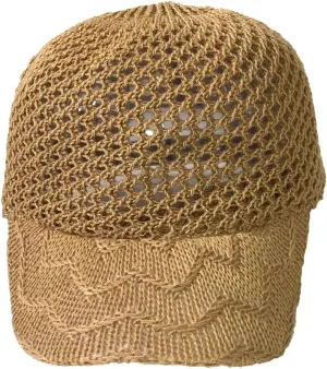 Breezy Crocheted Open Weave Baseball Cap