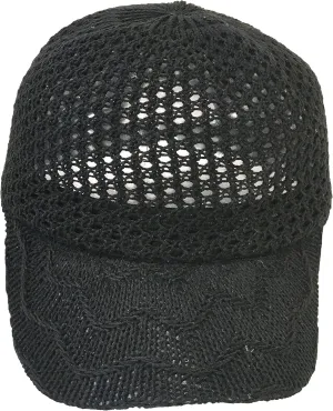 Breezy Crocheted Open Weave Baseball Cap
