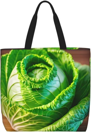 Bright Cabbage Print Casual Shoulder Bag Handbag Outdoors Holiday Weekender Travel Shopping