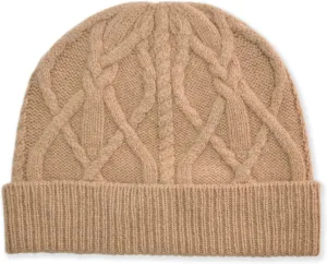 Brooks Brothers Women's Wool Blend Cable Knit Soft Warm Winter Beanie Skully Hat,