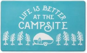 Camco Life is Better at The Campsite Anti-Fatigue Kitchen Mat, Sketch Design | Reduces Discomfort While Standing for Extended Periods | Features a Non-Slip Surface (53435)