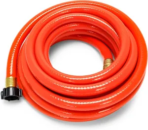 Camco Rhino 25Ft Clean-Out Camper & RV Black Water Hose - Features a Heavy-Duty PVC Design & Bright Orange Color - Clean-Out Camper Black Water, Grey Water or Tote Tanks - 5/8” Inside Diameter (22990)