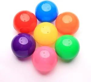 Capsule Vending Machine Colored Round Capsules Empty 7 pcs 3 inch - Gumball Machine Capsules Containers Claw Machine Refills - Easter Basket Stuffers Birthday Gifts Pinata Stuffers DIY Craft Supplies