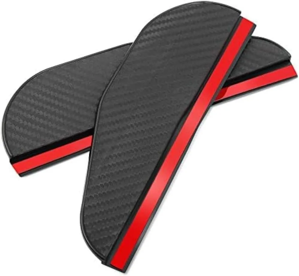 Car Rain Eyebrow for Jeep Wrangler 2000-2020 1 Pair Car Rearview Mirror Rainproof Eyebrow Stickers PVC Car Rain Cover
