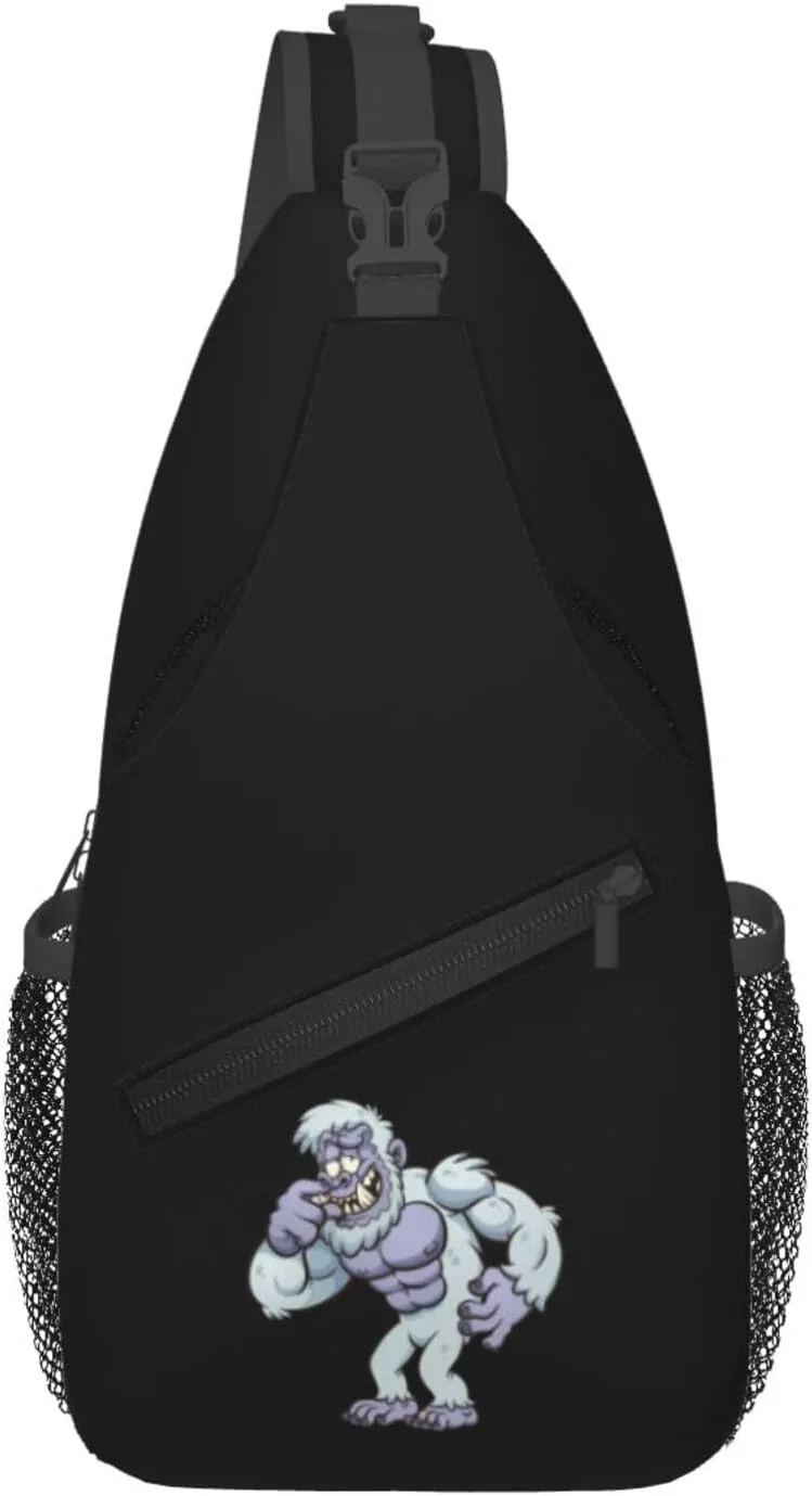 Cartoon Monsters Crossbody Bags For Women Men Chest Backpack Gym Shoulder Bag Travel Outdoor Sports Casual Crossbody Bags