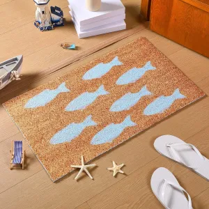 Ceenna Summer Nature Coir Doormat Outdoor Beach Hawaiian Theme Welcome Outdoor Rugs Front Door Mat for Summer Porch Indoor Decor Gift, 16 x 28 Inch(Navigation)
