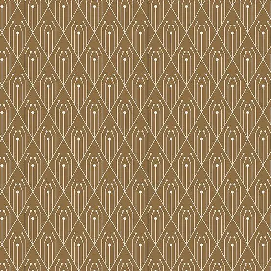 Century Prints Deco Diamonds in Cinnamon