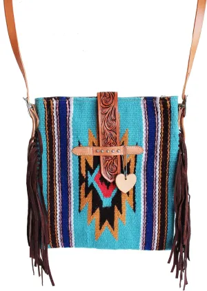 CHALLENGER Women's Western Handwoven Wool Rodeo Cowgirl Handbag Shoulder Purse Tote 10310