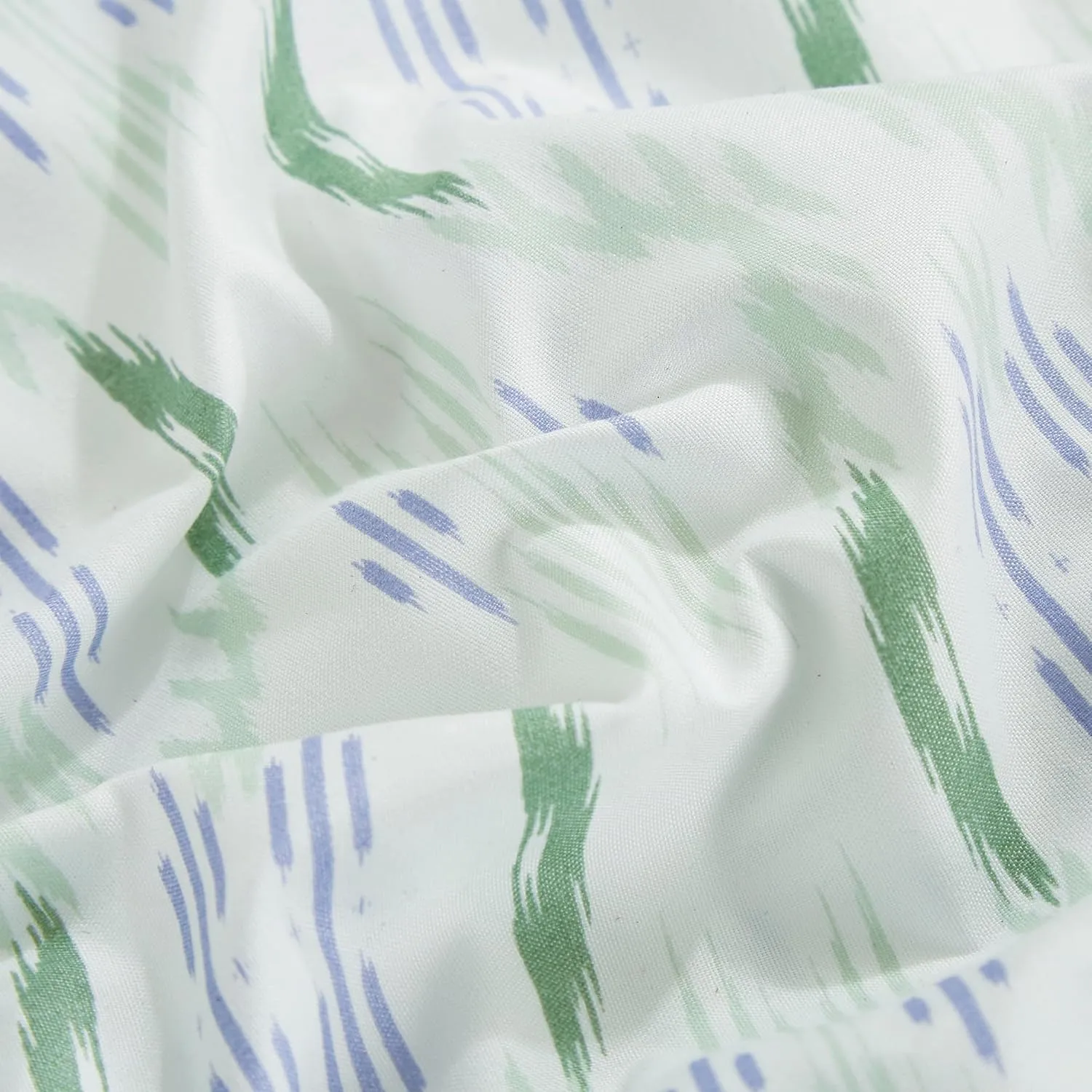 Chezmoi Collection 4-Piece Lodge Geometric Prickly Pear Cactus Sheet Set Queen Size - Green Purple Printed Brushed Microfiber Lightweight Breathable Bed Sheets