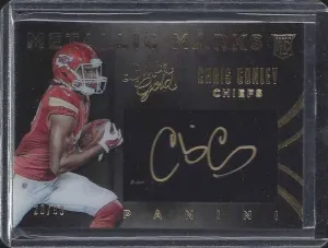 Chris Conley 2015 Gold Metallic Marks On Card Gold Ink Auto Rc #d 20/99 - Football Slabbed Autographed Rookie Cards